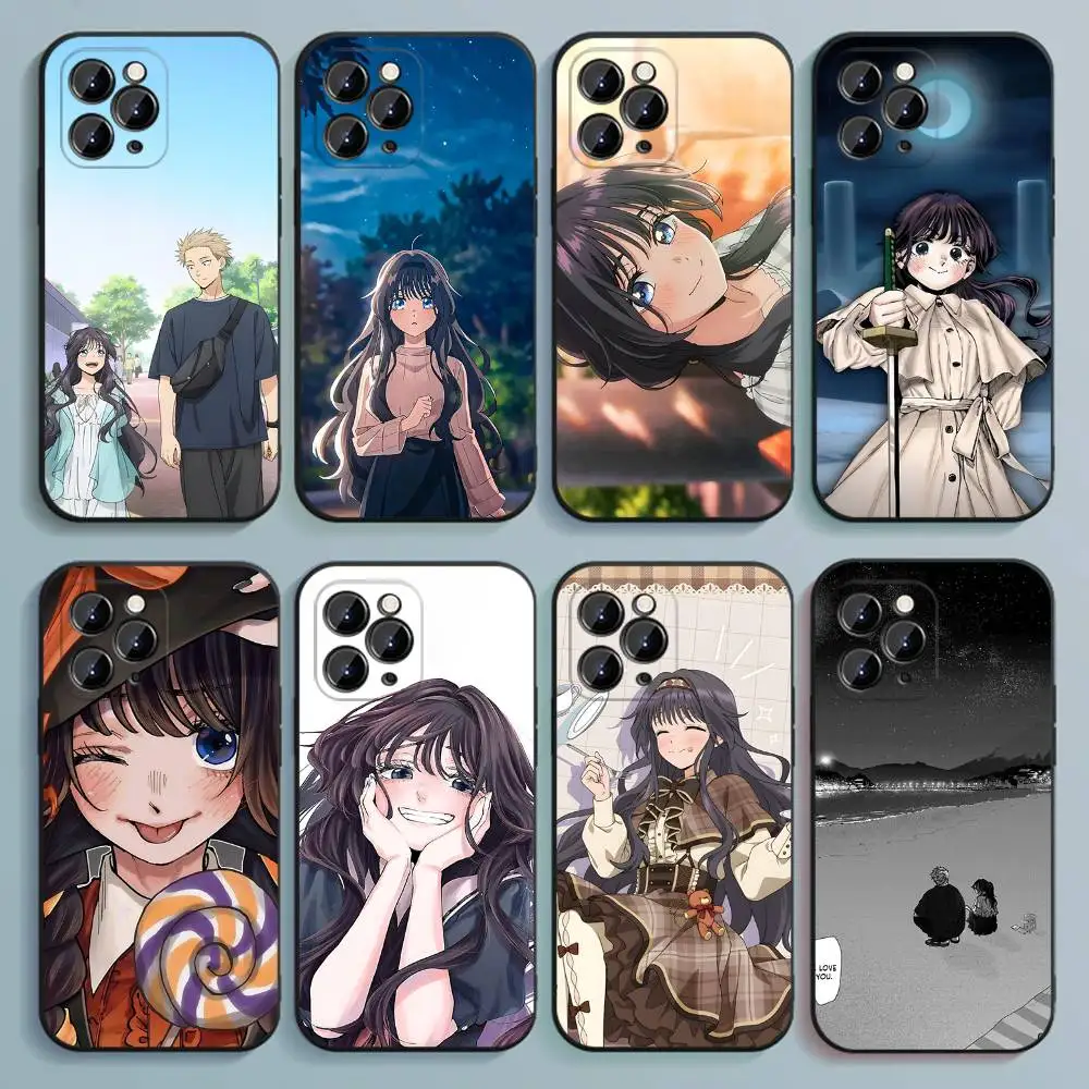 

W-Waguri Kaoruko Anime Phone Case For iPhone 17,16,15,14,13,12,Pro,Max,Plus,E,SE4,Air,Mini Black Soft Cover