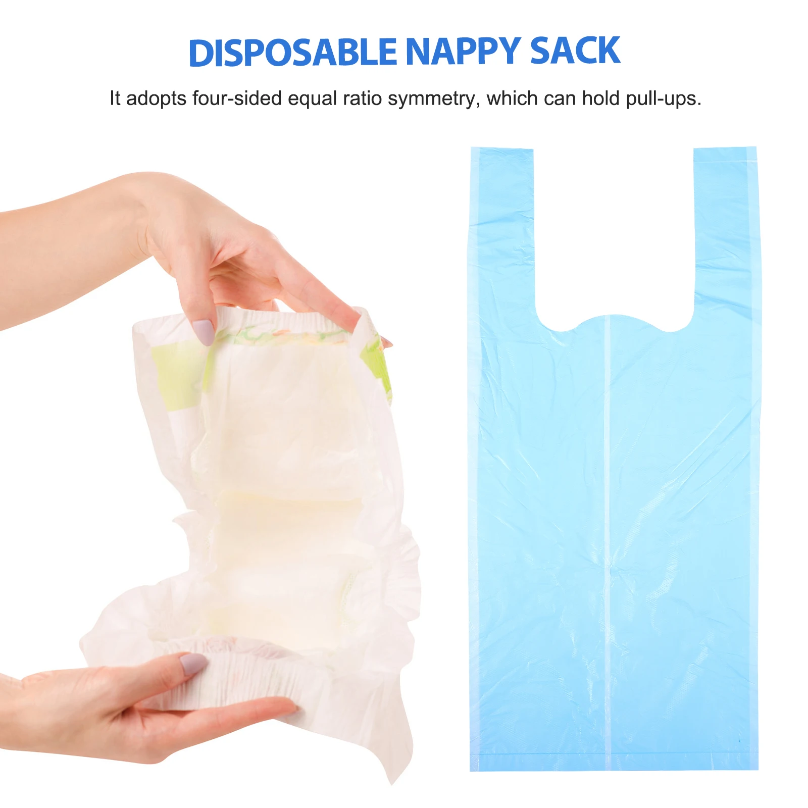 90pcs/Box Disposable Trash Bags Fragrance Diaper Scented Nappy Bags Nappy Sack Collection Bag Vest Bag Boxed Pull-Out Type