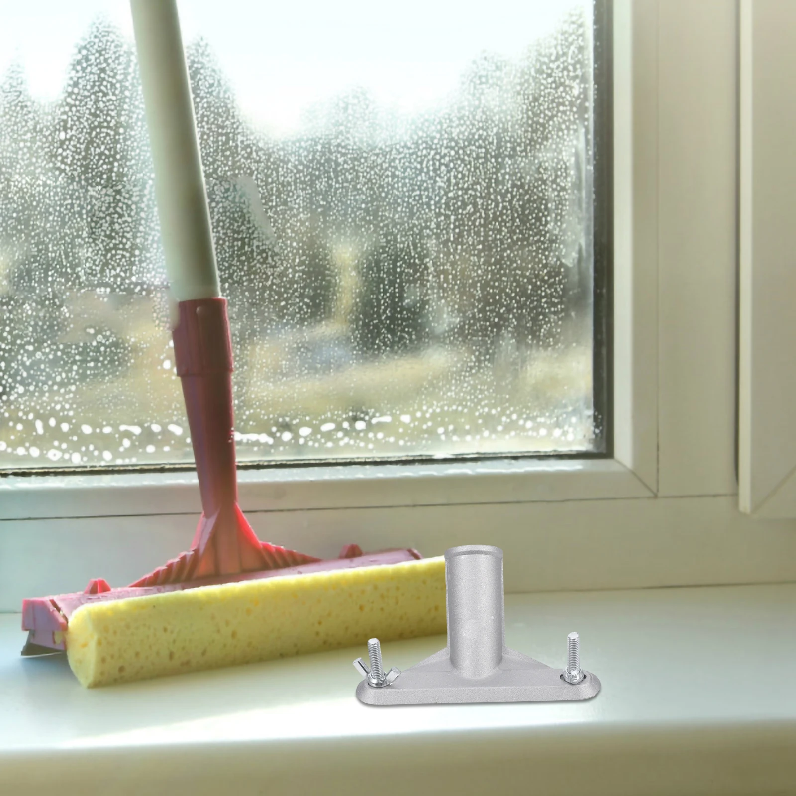 

Broom Handle Adapter Aluminium Alloy Durable Stable Roller Brush Connector Easy Installation Compact Storage Cleaning Tool