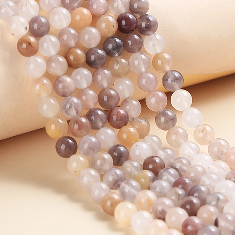 Wholesale Natural Violet Jade Stone Bead Round Loose Spacer Beads for Jewelry Making Diy Bracelet Necklace Accessories 15