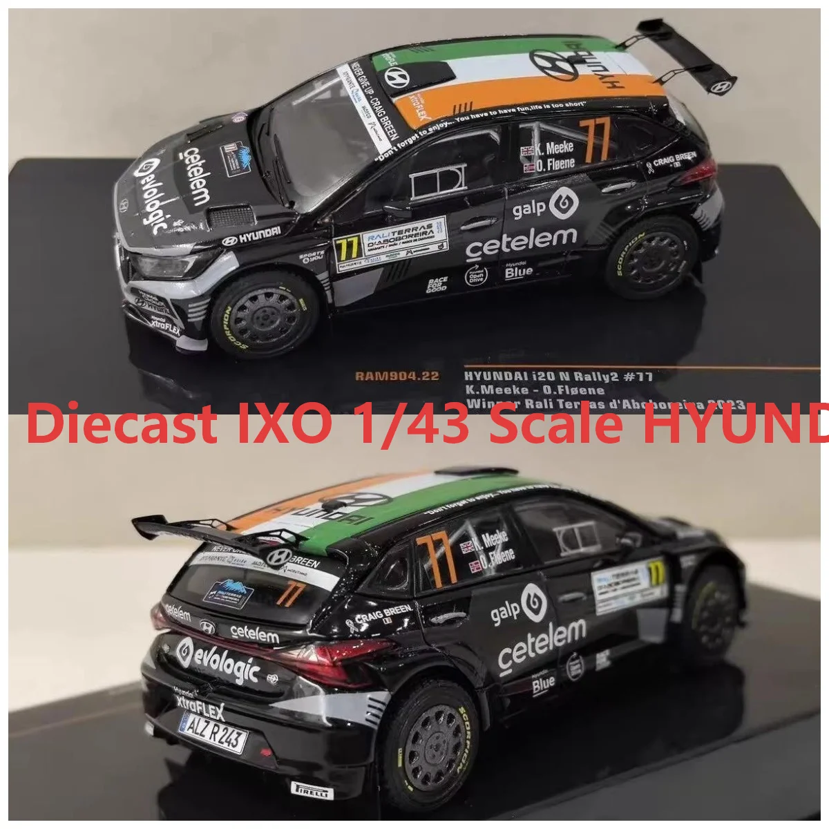 Diecast IXO 1/43 Maßstab HYUNDAI # 77 I20 N 2023 2V Legierungs-Automodell