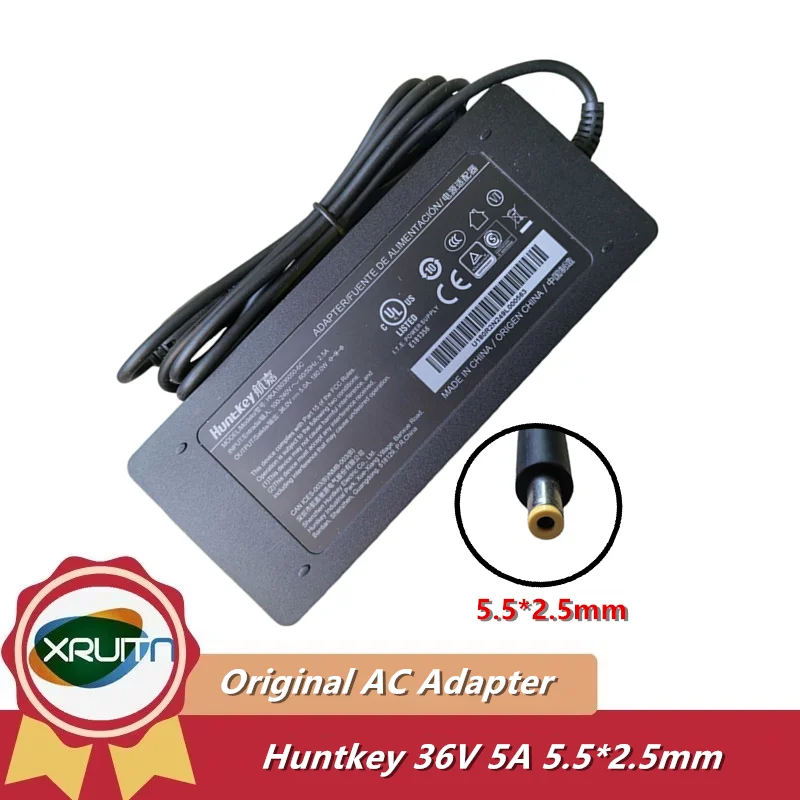

Genuine Huntkey 36V 5A HKA18036050-6C AC Adapter Charger 180W For Projector Power Supply 5.5*2.5mm