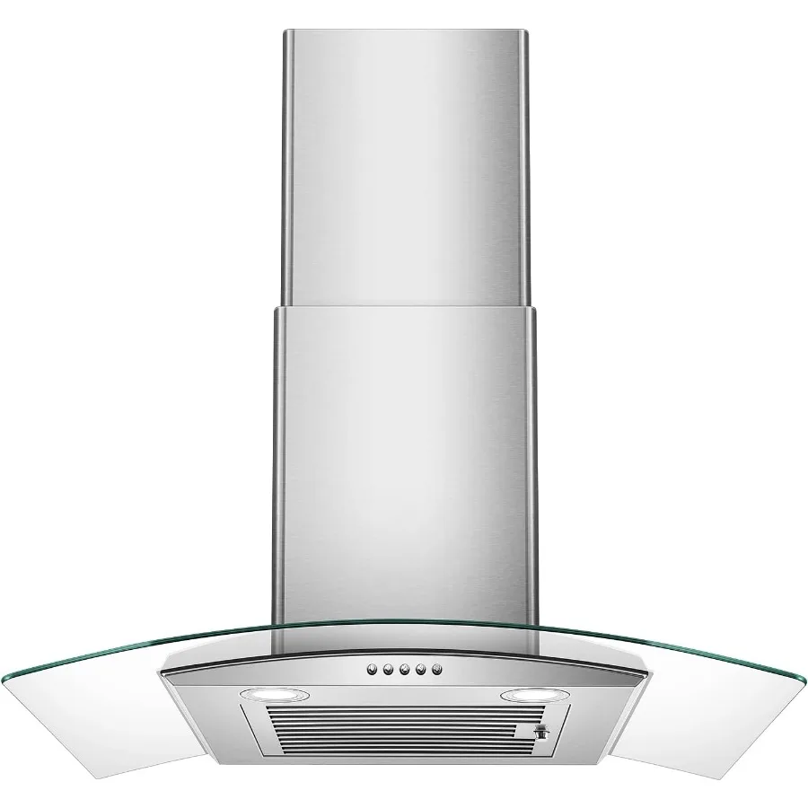 

30-дюймовая вытяжка с канальным/безопасным каналом, дымоходом из нержавеющей стали и перегородным фильтром, 3-скоростным кнопочным управлением