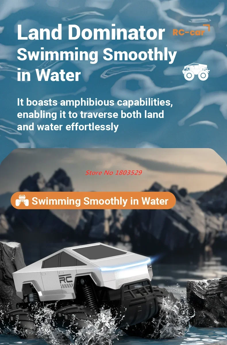 

Радиоуправляемый автомобиль-амфибия, игрушечный высокоскоростной 2,4G с дистанционным управлением, внедорожные гонки, скалолазание, багги, автомобили, грузовики, модель автомобиля, детская игрушка для мальчиков, подарки
