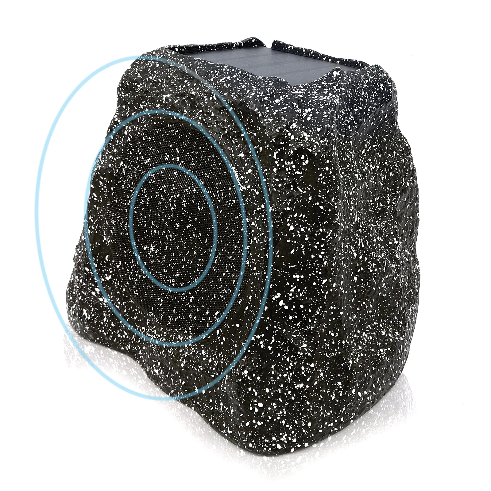 

Herdio 8" Rock Speakers Outdoor IPX7 Waterproof Bluetooth Wireless Solar Powered Max 120W With Rechargeable Battery For Garden