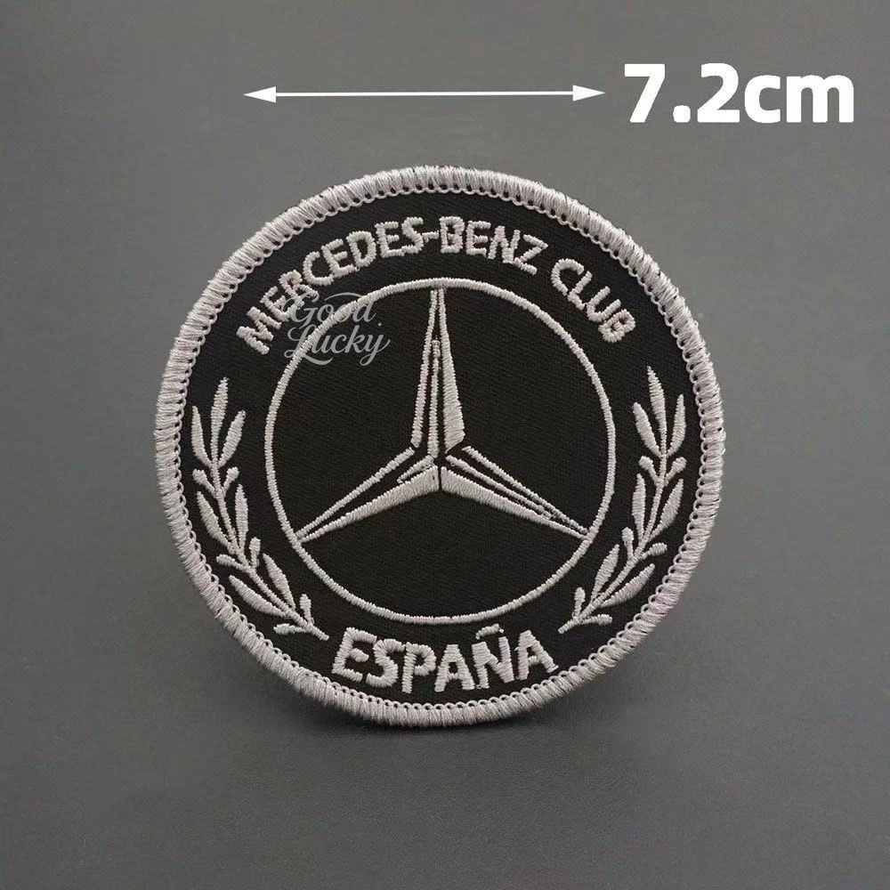 Embroidered patches for decorating the car seat of clothes For Mercedes Benz W210 W222 W164 W203 W205 W251 CLK GLA ML Keychain