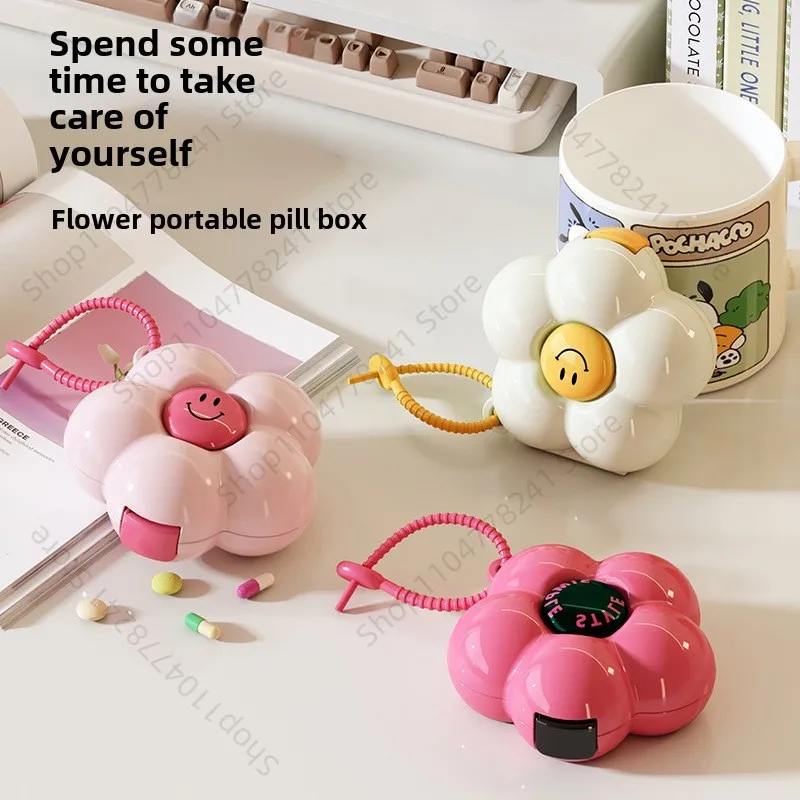 

Dopamine Jewelry Storage Box Mini Portable Travel Stud Earrings Necklace with Grid Creative Multifunctional Storage Box