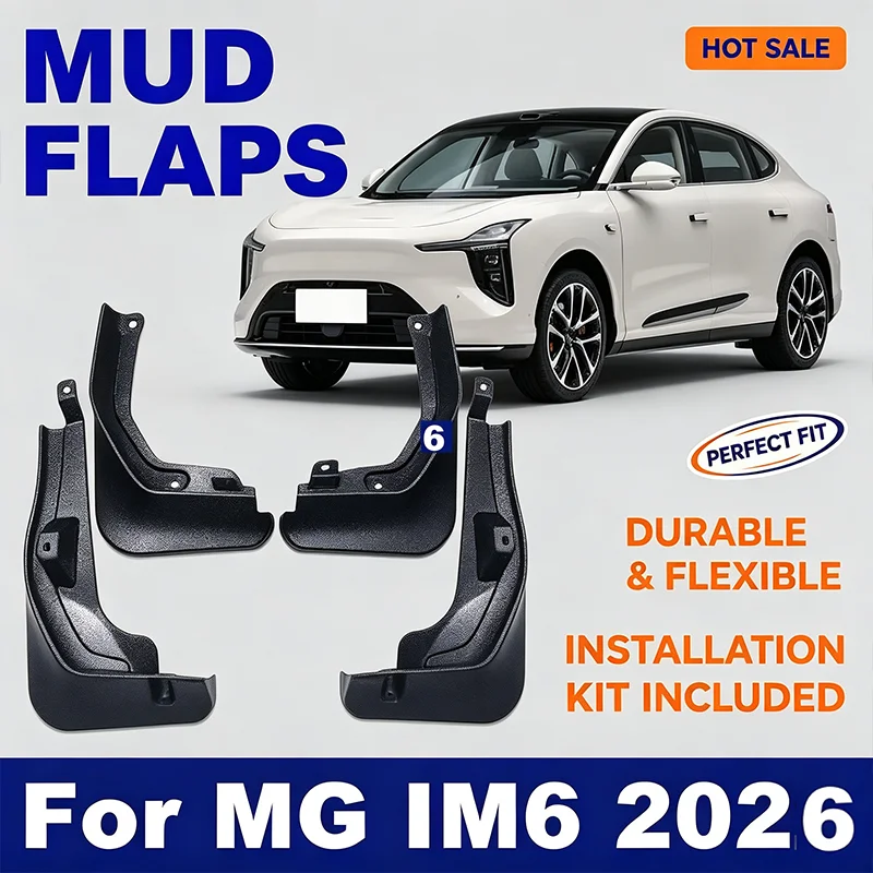 For MG IM6 2026 4PCS Mud Flaps Splash Guards Front Rear Wheel Fender Mudguards Car Exterior Protection Accessories