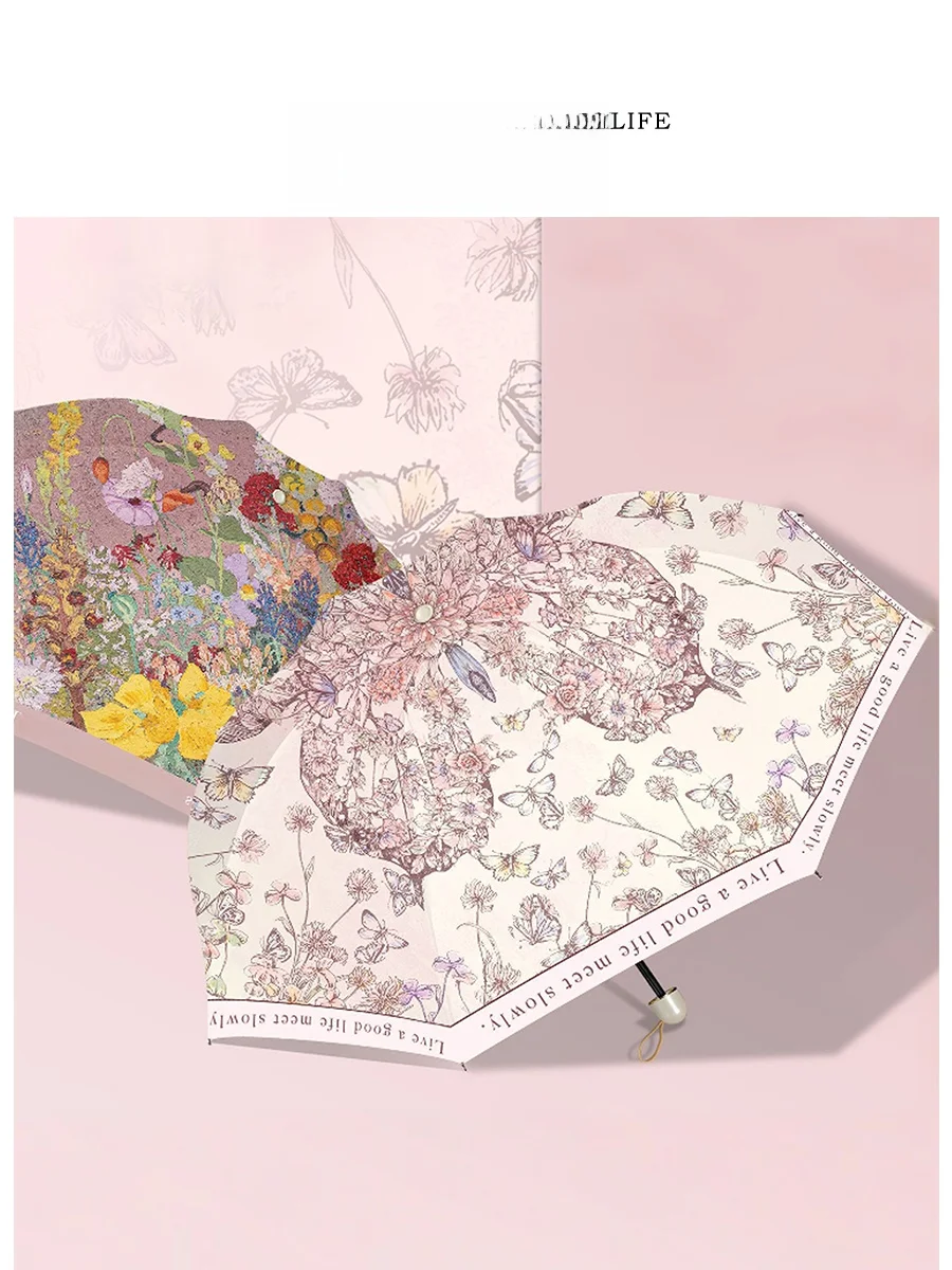 

Ele Cact Sunade Umbrella UV Protection Foldable Rain And Sun Umbrella Stainl Steel t Bla Glue Coating 50+ SPF