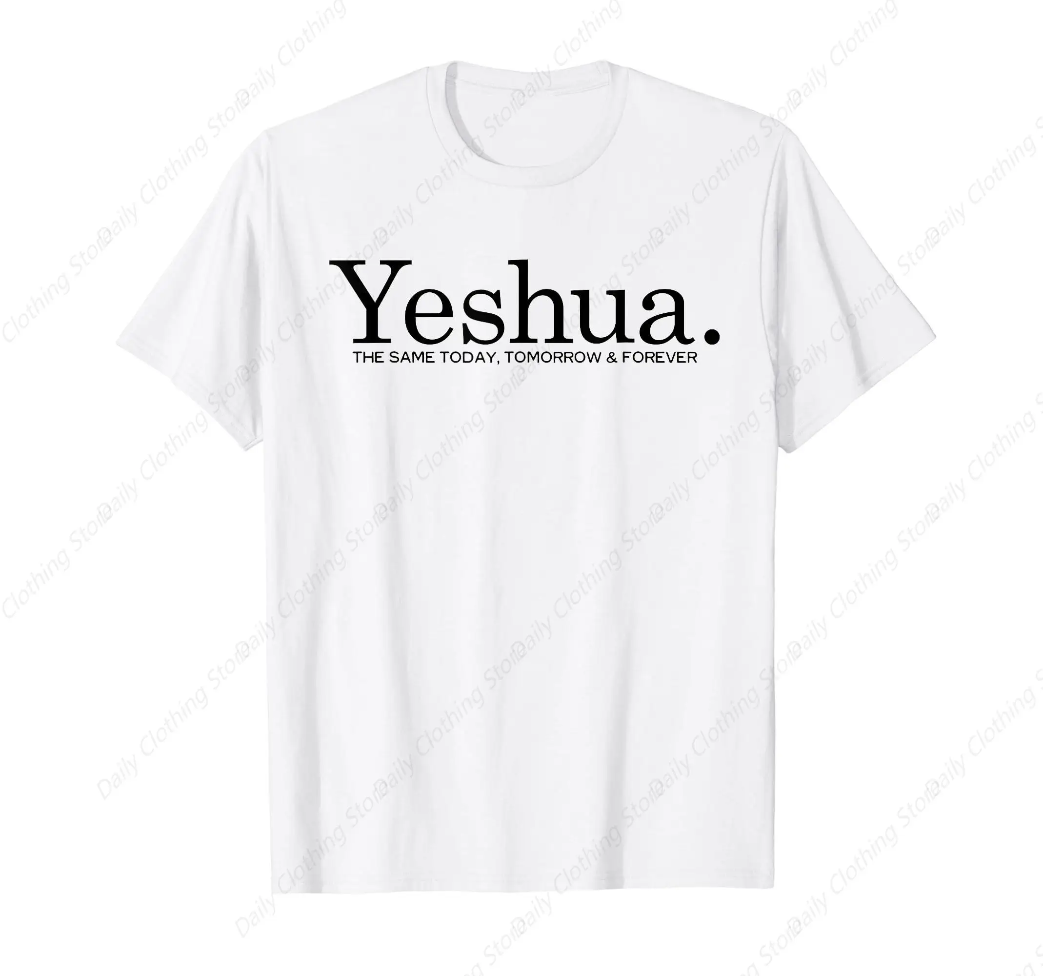Футболка Yeshua The Same Today And Forever с изображением Иисуса фото, хлопковая футболка с короткими рукавами, удобные топы для отдыха