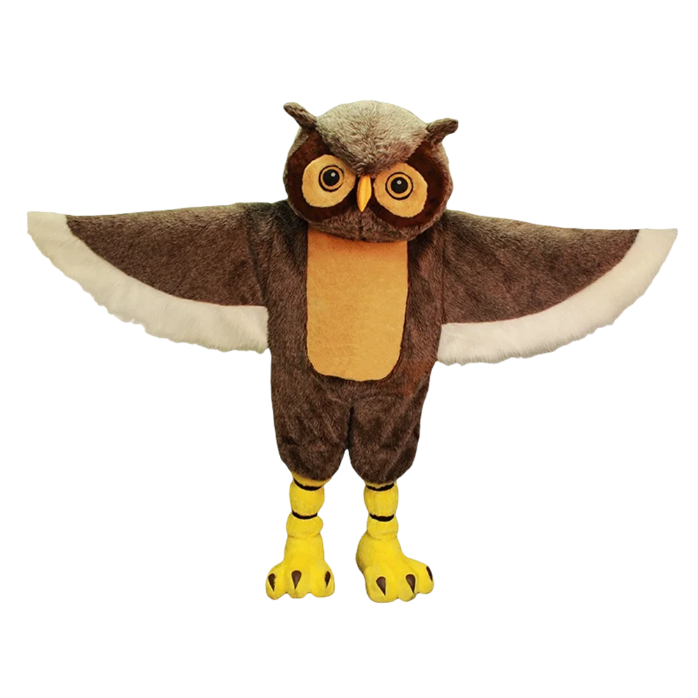 Disfraz de Mascota de búho Hoot hecho a medida, tamaño adulto, personaje de dibujos animados, fiesta de Carnaval, mascota Cosply, Kit de traje ajustado SW1053