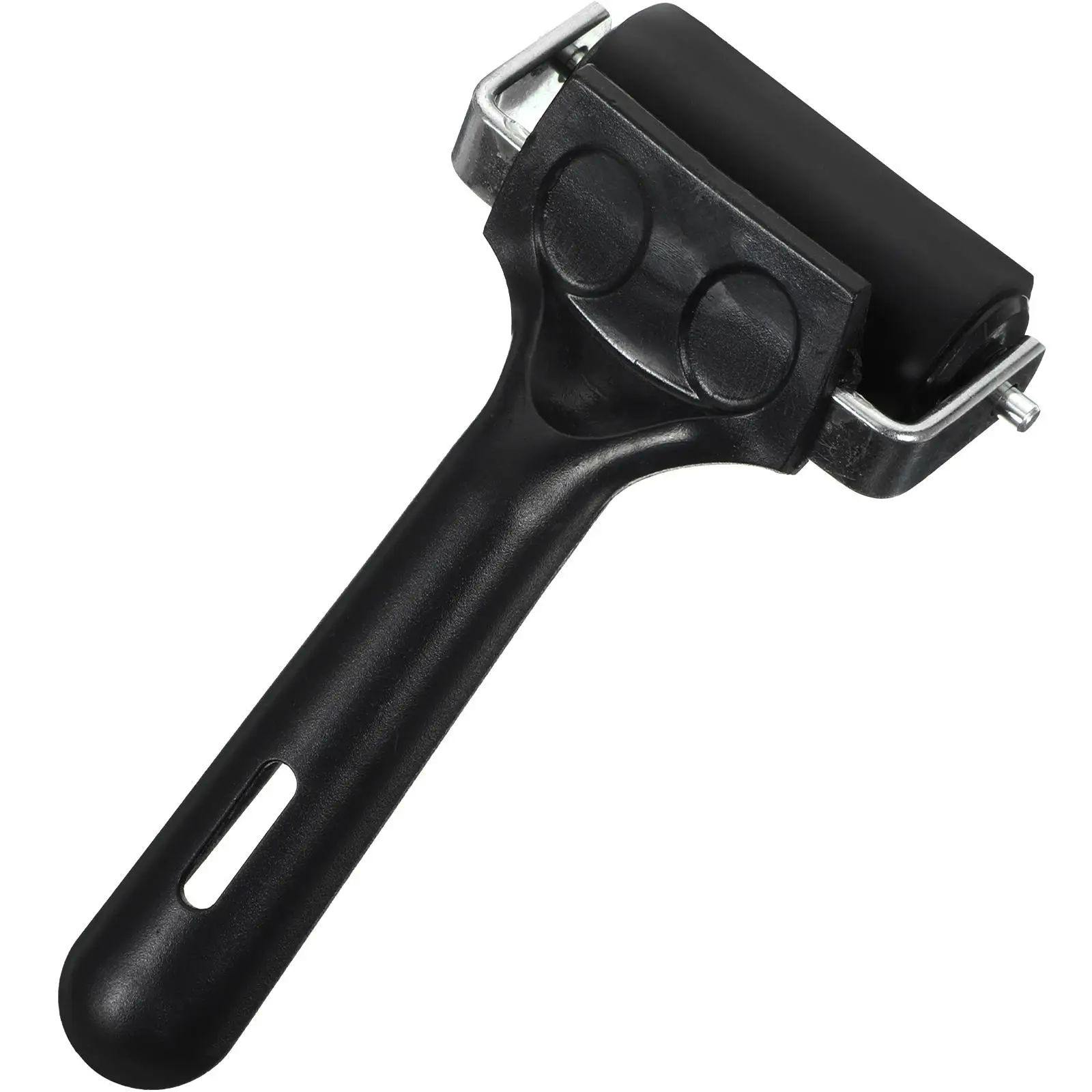 

15X6Cm Rubber Roller Heavy Duty Metal Frame Ink Stamping Printing Tool Glue Distribution Evenly Paint Roller Tools