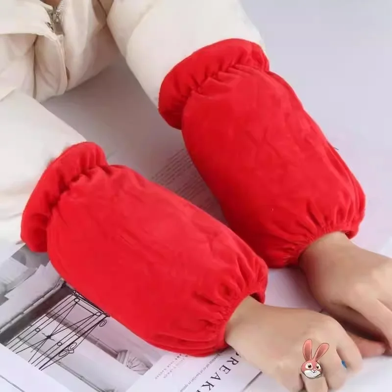 

Красные кружевные нарукавники для женщин, двойные, прозрачные, осенне-зимние, пухонепроницаемые, защита для рук, для взрослых, трубчатые нарукавники.