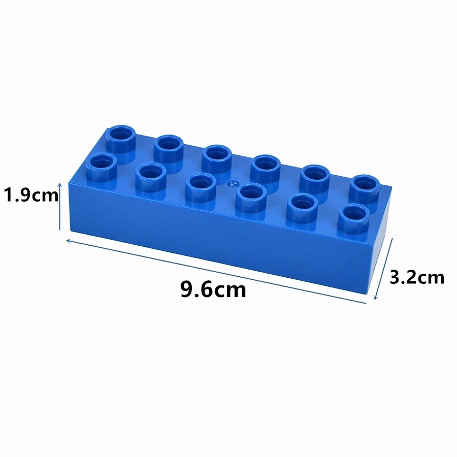 Big Size Bricks DIY Creative Bulk Thick Building Blocks Educational Kid Toys Large Particles Slope Brick Compatible With Duploes