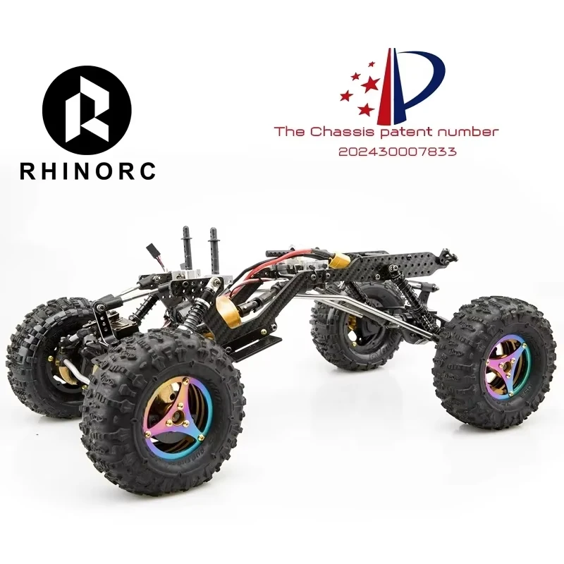 Kit completo de chasis deportivo Rhino RC Crawler YUE LCG con ejes Capra, caja de cambios del eje del conductor, piezas de coche