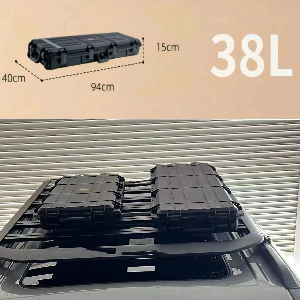 Cargo Cases Waterproof Car Roof Mount Travel Off Road Storage Case Luggage Box 