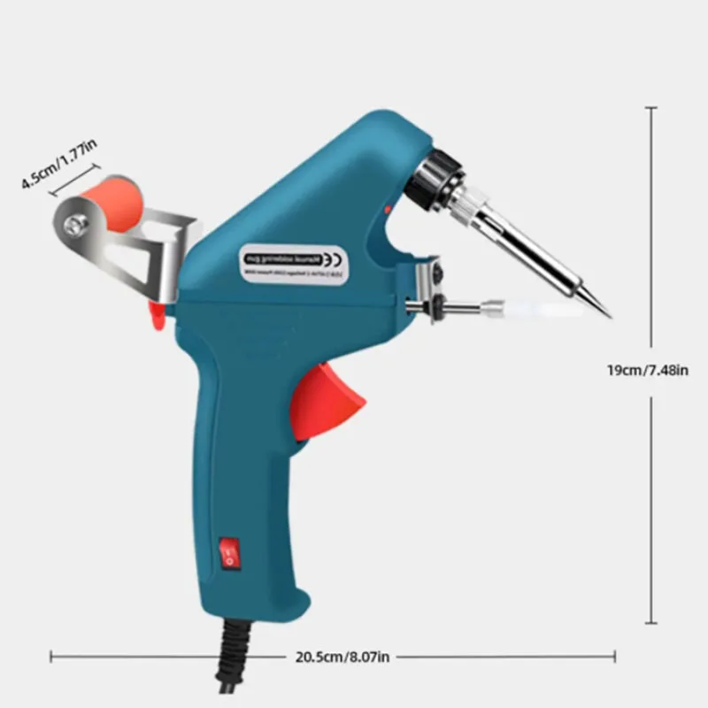 Saldatore blu 60W becco d\'aquila pistola portatile endotermica 50G filo riscaldato strumento di riparazione domestica erogazione manuale di stagno