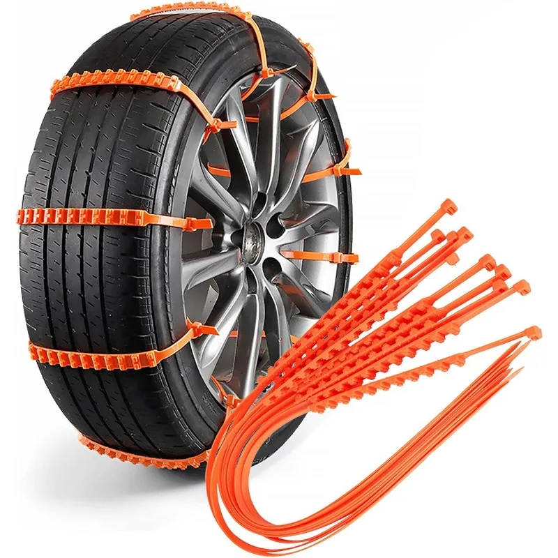 Winter Car Tire Chains Anti-Slip Snow Chains for Tires Emergency Road Safety Gear for Ice and Snow Driving Easy To Install Strap