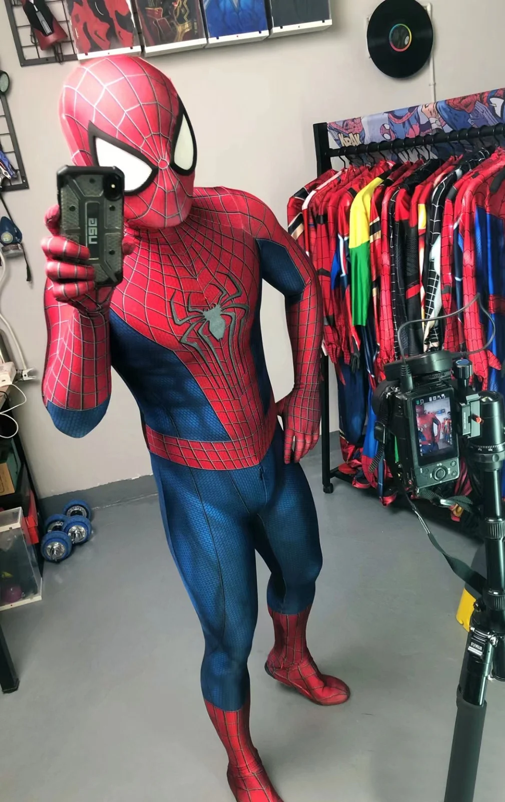 Adult Amazing Spiderman Cosplay TASM2 Spider Boy Spandex Zentai Bodysuits Superhero Halloween Costume Amazing Spiderman Cosplay