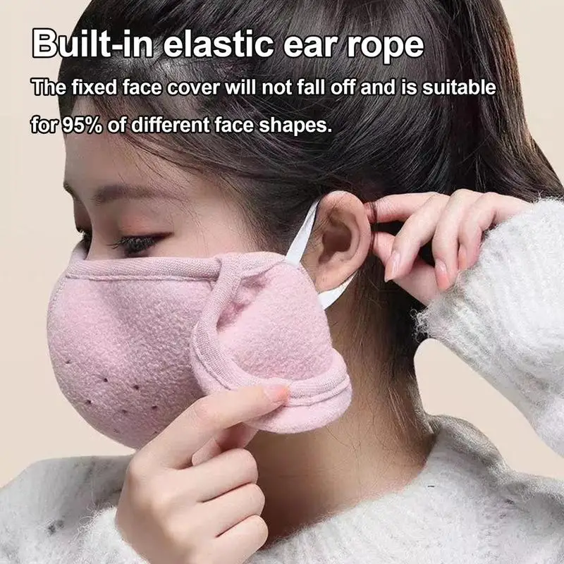 1pcs Coldproof Mask Winter Fleece Windproof Warm Earmuffs For Women Men Cycling Breathable Mask Universal Mask Riding Ear Muff