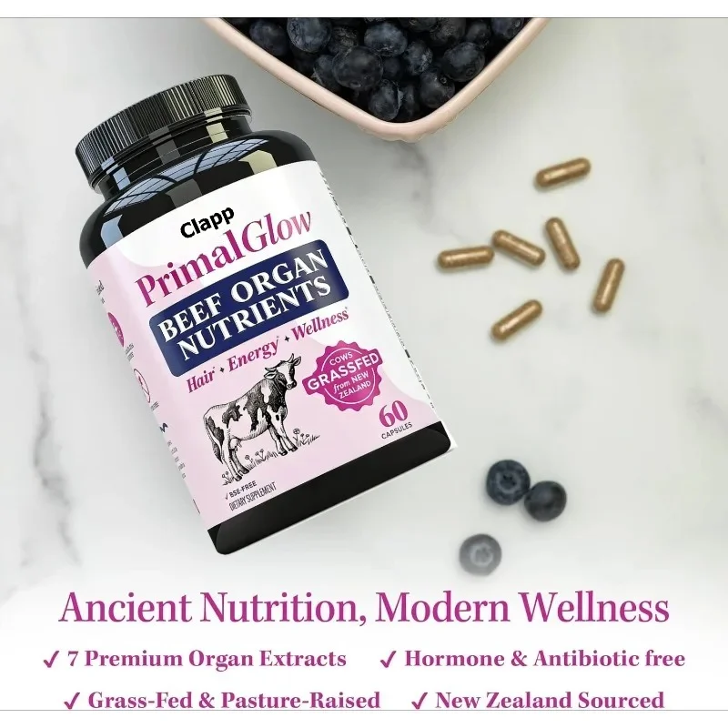 Female Beef Organ Supplement Capsule | Grass Fed  Liver, Bone Marrow and Energy, Digestive and Skin Health Support