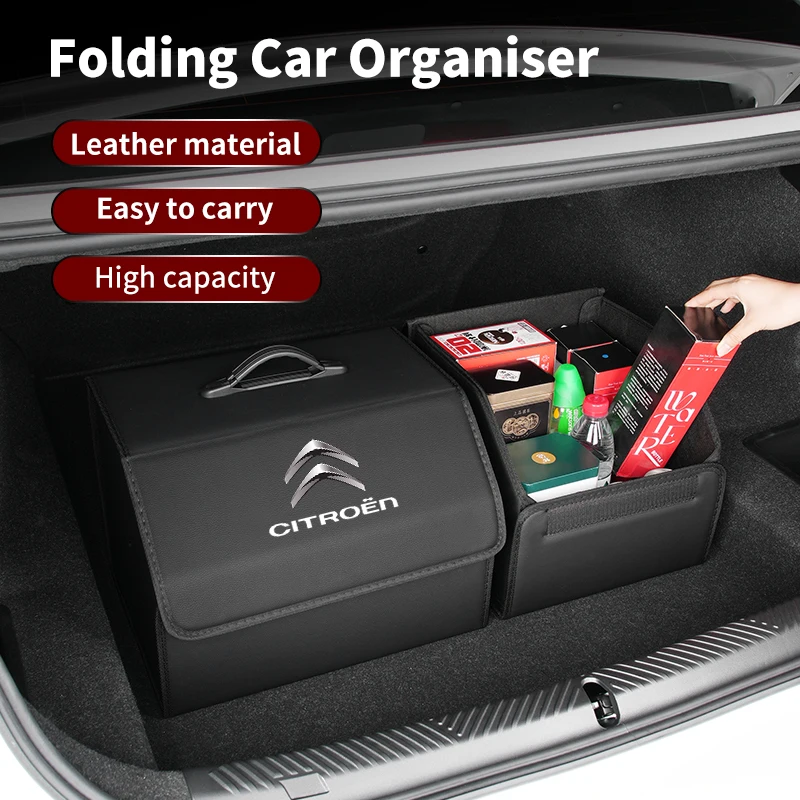 

Car Trunk Storage Box PU Leather Foldable Sundry Organizer Case For Citroen C4 C3 C5 C1 C2 Berlingo Celysee Picasso Aircross