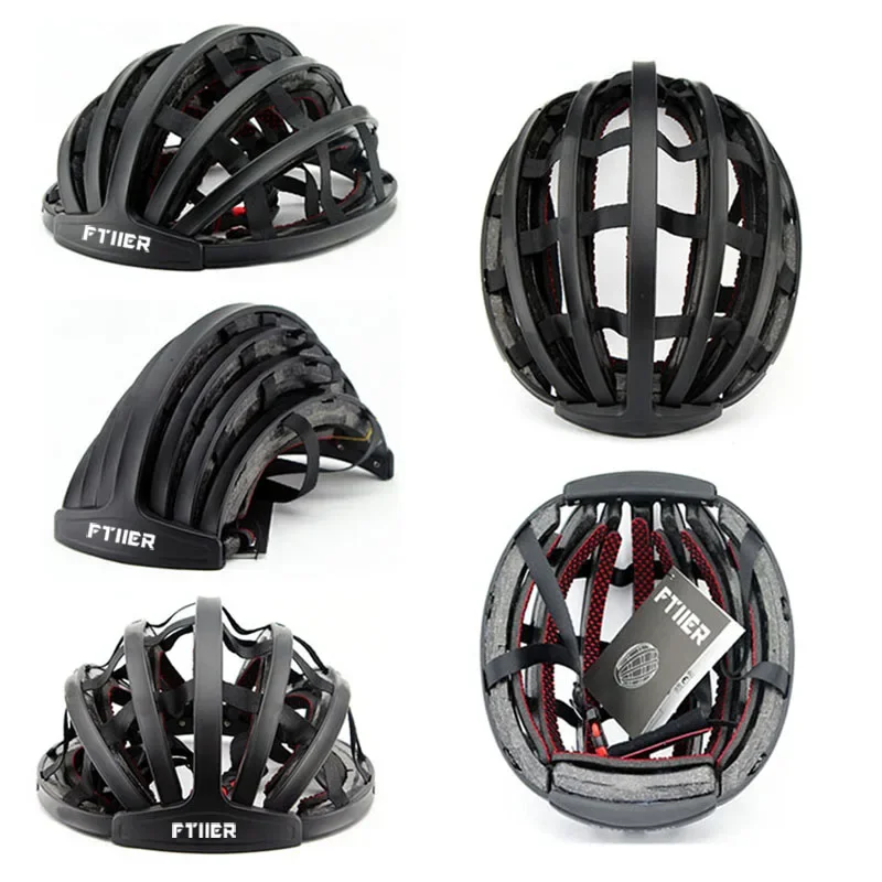 FTIIER Foldable MTB Bicycle Helmet Bike Folding Helmet Ultralight Unisex Cycling Helmet Road Man Women Capacete Ciclismo Cascos