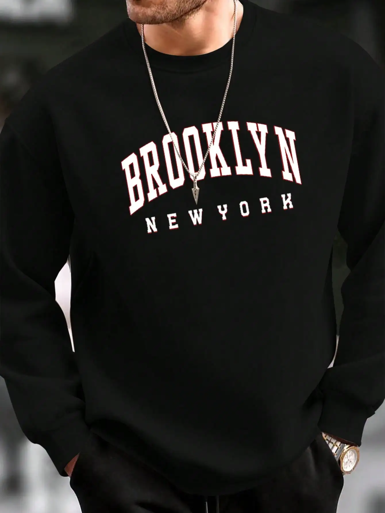 Brooklyn Creative Letter Pattern Men Hoodies Casual Street Style Clothes Hip Hip Loose Sweatshirts  Autumn Fleece Pullovers