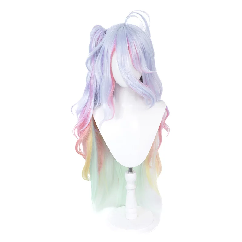 GAME NO LIFE Shiro Cosplay Wig for Women Synthetic Mixed Color Long Cosplay Costume Accessory