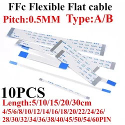 10PCS FFC FPC AWM 20624 80C 60V VW-1 Flat Flexible Cable 0.5MM 4 5 6 8 10 12 14 16 18 20 24 26 30 32 34 36 38 40 45 50 54 60 Pin
