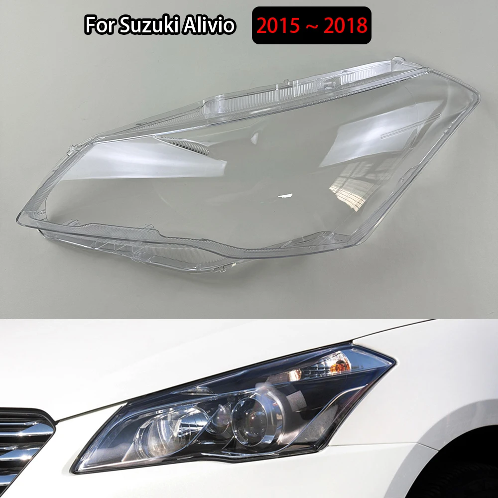 

For Suzuki Alivio 2015 2016 2017 2018 Car Accessories Headlamp Cover Transparent Lampshade Headlight Shell Plexiglass