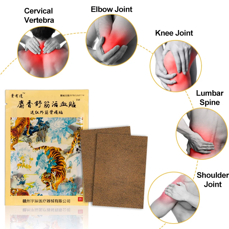 8/32Pcs Tiger Pain Patches Joint Knee Plaster Neck Back Pain Lumbar Spine Muscle Pain Rheumatoid Arthritis Medical Stickers