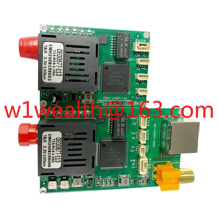 Custom 1 channel video + UART TTL SBI TX RX end point module drone FPV fiber optic media converter optical converter
