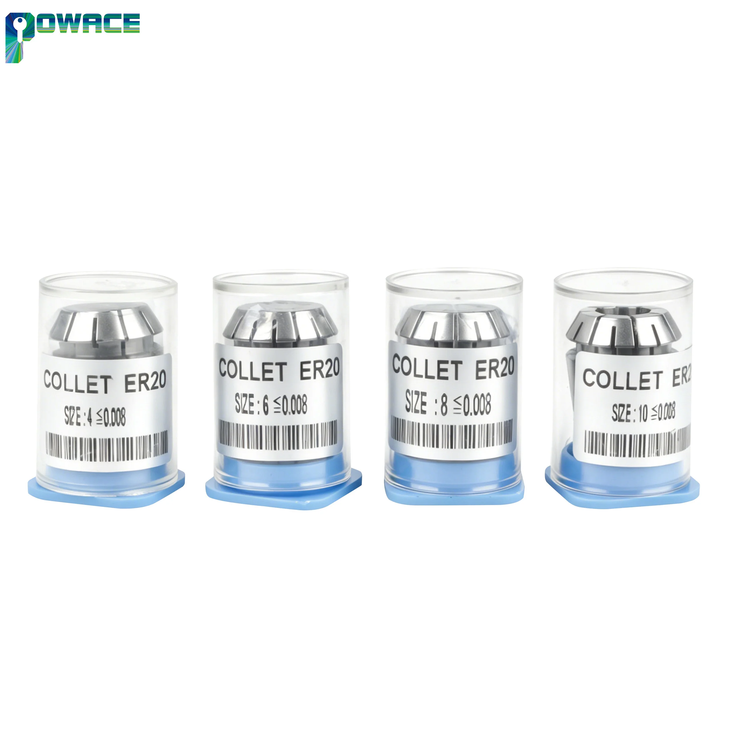 4Pcs Of CNC ER20 Spring Collet High precision elastic tube Chuck clamp Tool Holder 4 6 8 10mm