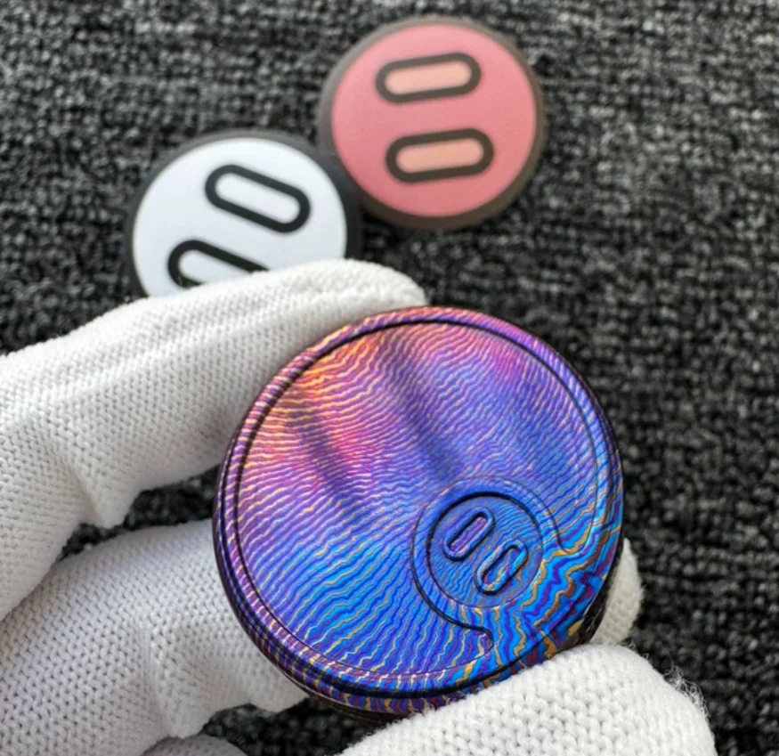 Used EDC YEDC Timascus Pig Coin PP Coin Stress Relief Toy Pocket Toy Fidget Slider Decompression Toy For Adult