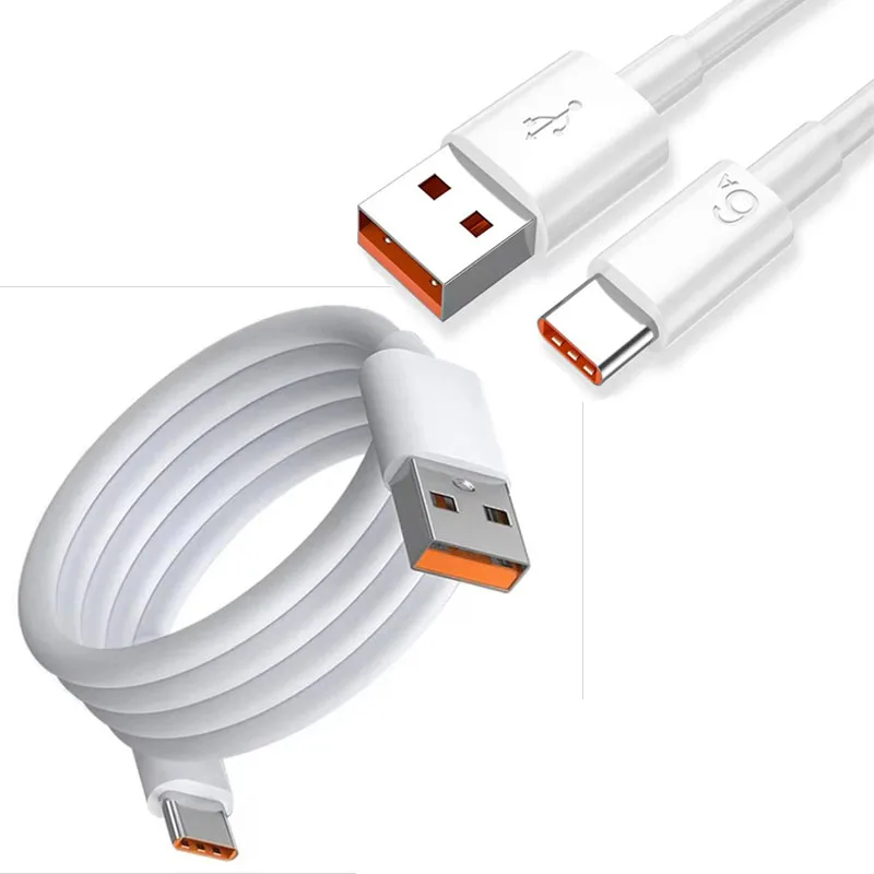 

1-5pcs 6A Fast Charging Usb Type C Cable for Xiaomi Redmi POCO Huawei Honor OPPO VIVO OnePlus Mobile Phone Charger USB C Cable