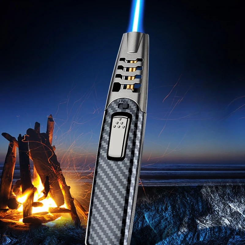 Long Lasting Ignition, Inflation, Spray Point, Moxibustion, Cigar, Charcoal Burning, Barbecue, Metal Straight Jet Lighter