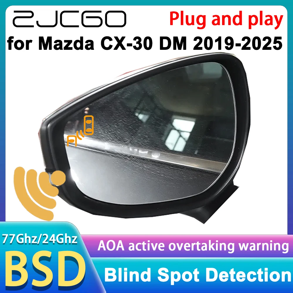 

ZJCGO for Mazda CX-30 CX 30 CX30 DM 2019-2025 OEM Blind Spot Monitoring Detection Assist BSM BSD BSA System 77GHz Radar Detector