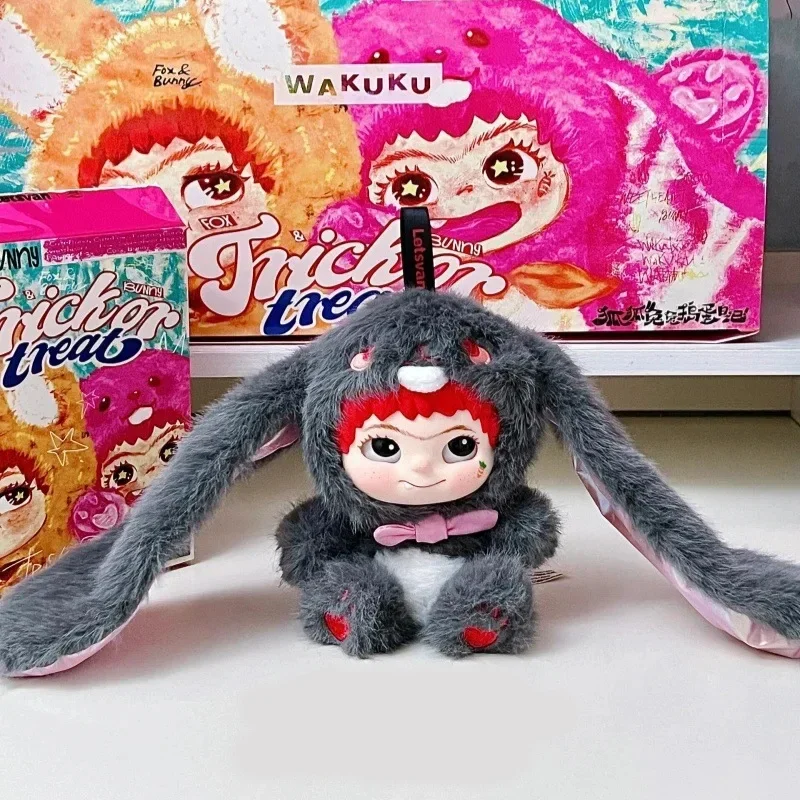

Слепая коробка Wakuku V2 Fox & Bunny Trick Or Treat Series Виниловая кукла Сумка-сюрприз Брелок Модные игрушки Mystery Box Индивидуальные подарки