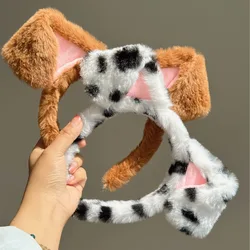 Cute Plush Headband Plush Dog Ears Headband Cute Shape Hair Hoop for Kids Adults Cosplay Costume Accessory Gift Women Headband