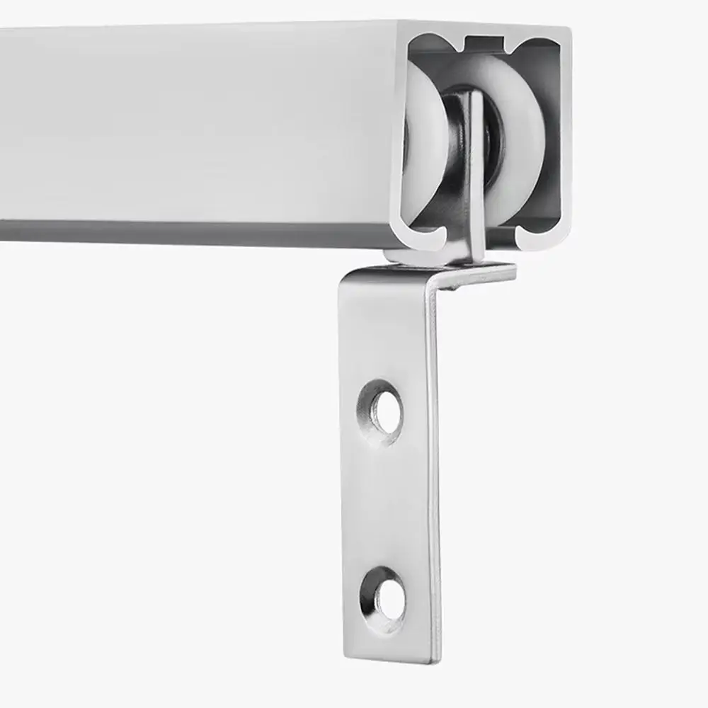 2Pcs Metal Sliding Door Pulleys with Two Plastic Wheels Smooth Silent Bearing Pulley Block 40x19mm 60x19mm Bearing Wheel