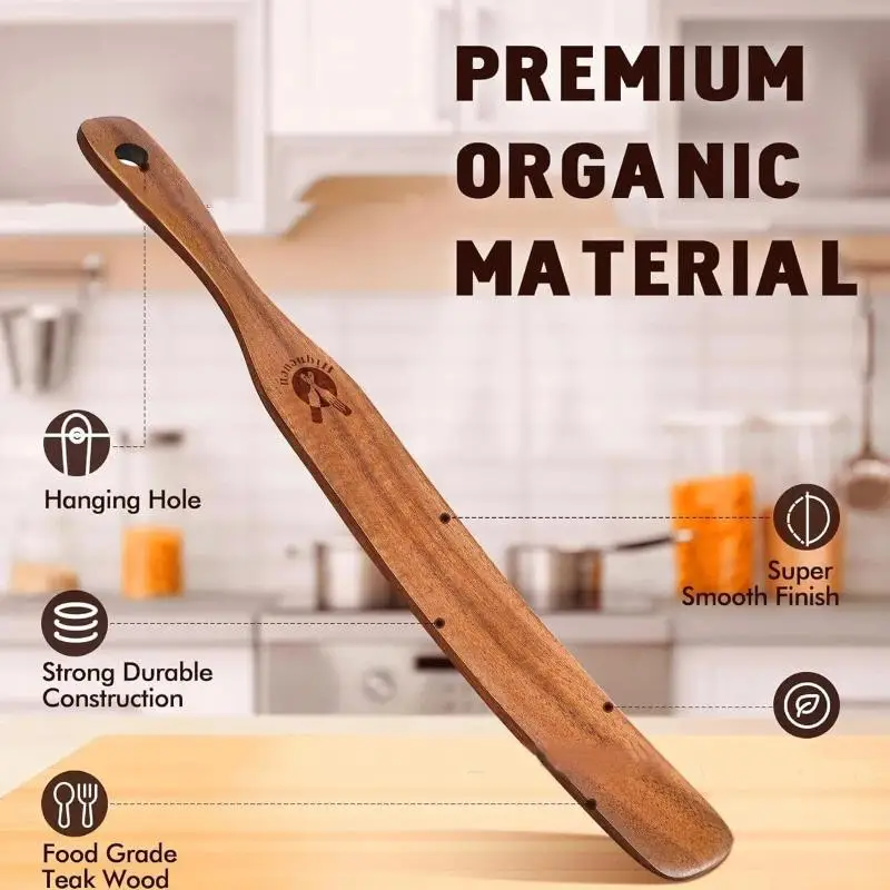 الخبز اثارة ملعقة صديقة للبيئة خشبية العجين المخمر كاتب خلاط المطبخ جرة كشط أداة العجين خلط شقة اثارة عصا