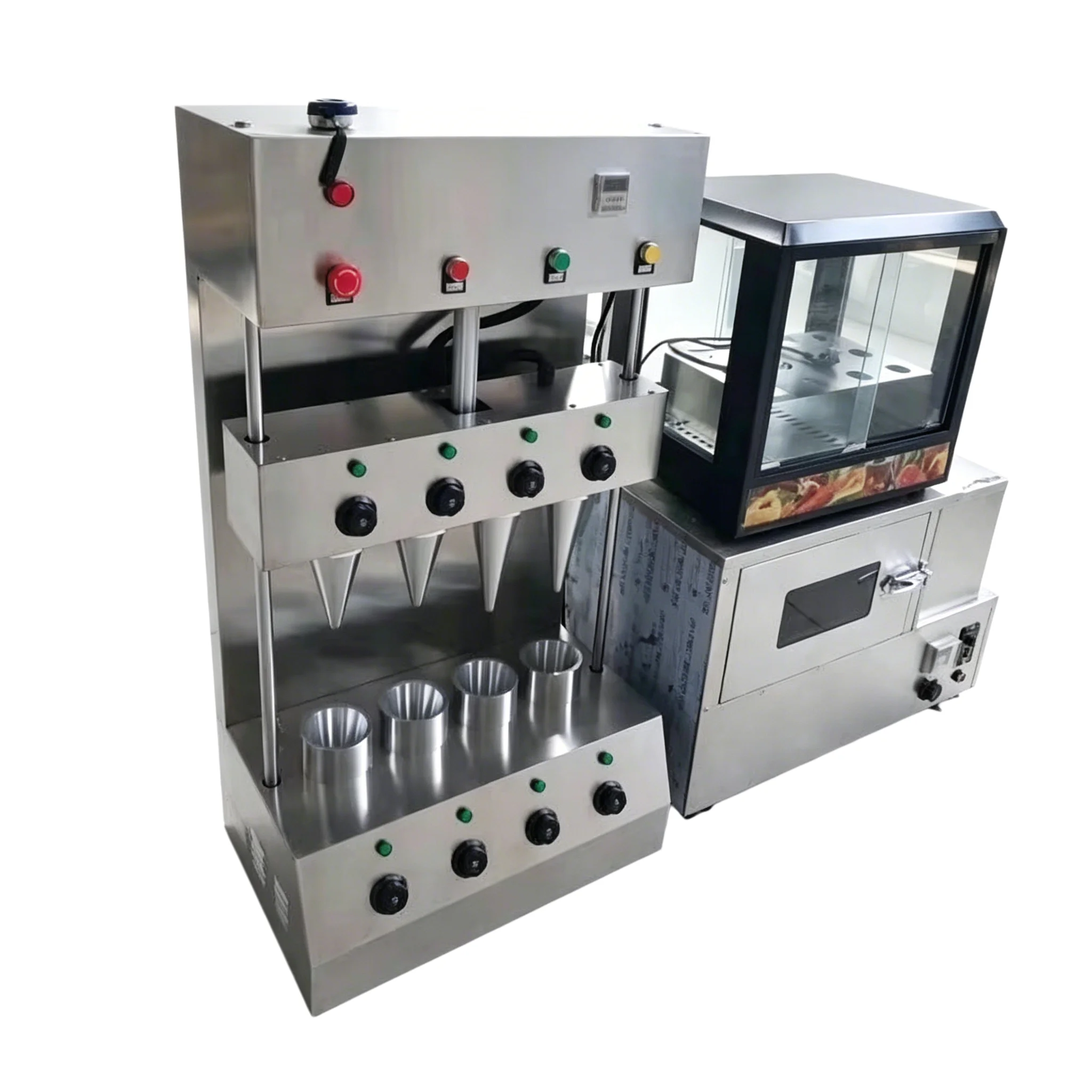 Commercial Kitchen Baking Oven - فرن دوار لصنع مخروط البيتزا، آلة
