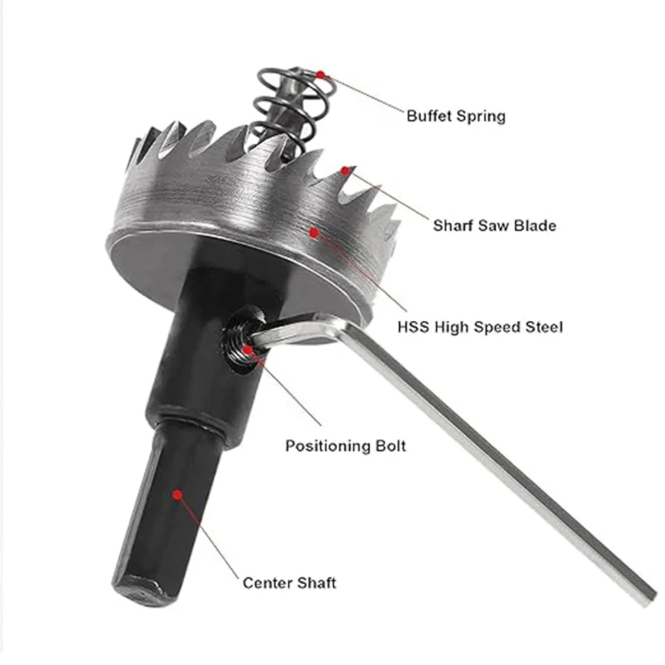

For Metal Stainless Steel Drilling Metalworking HSS Hole Saw 12-60mm Cobalt High Spee d Steel M35 Stainless Steel Tool Set