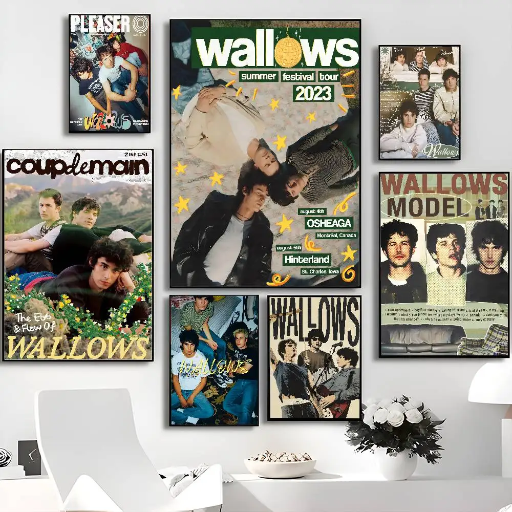 Wallows Anime DIY Sticky Poster Waterproof Paper Sticker Coffee House Bar Home Decor