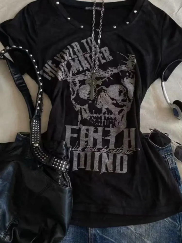 

Летняя футболка Bla Slim Fit в корейском стиле, шикарная, с коротким рукавом, из чистого хлопка, с принтом, для молодых девушек