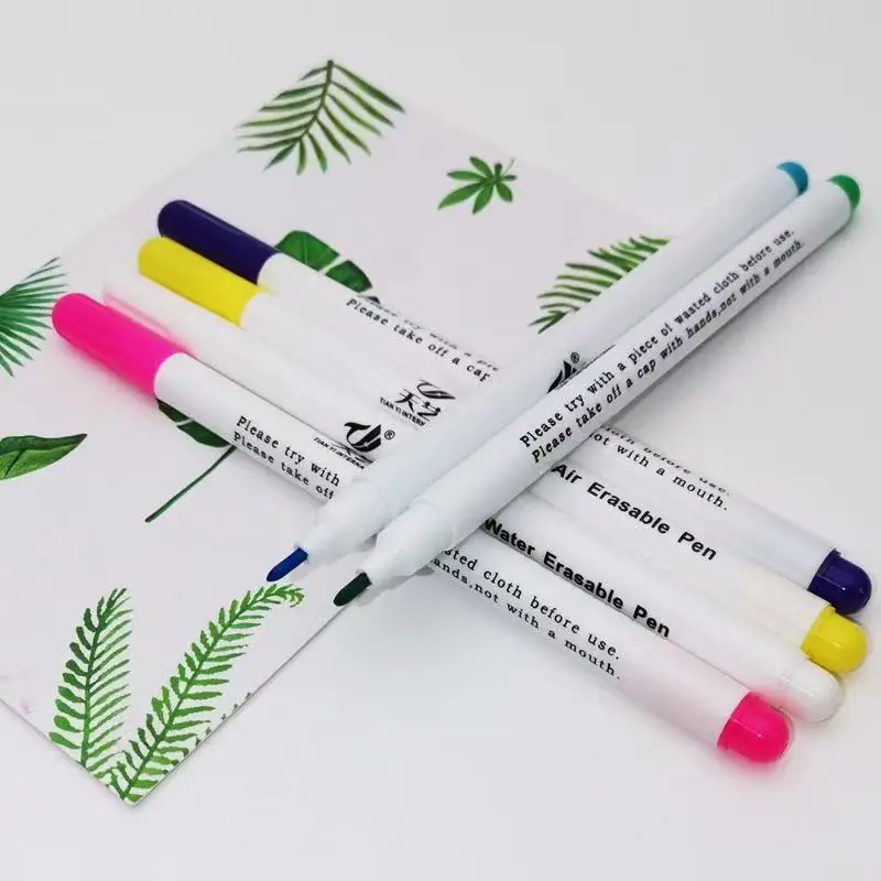 1PC White Water Soluble Marker Pen Fabric Marking 6Water Erasable Marking Pen for Leather Marking Clothing Graffiti DIY