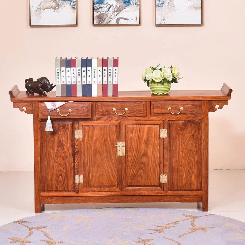 For Solid Wood Rosewood Bucket Cabinet Hedgehog Red Sandalwood Storage Locker Side Tea Cabinet Mahogany Furniture Home Decor