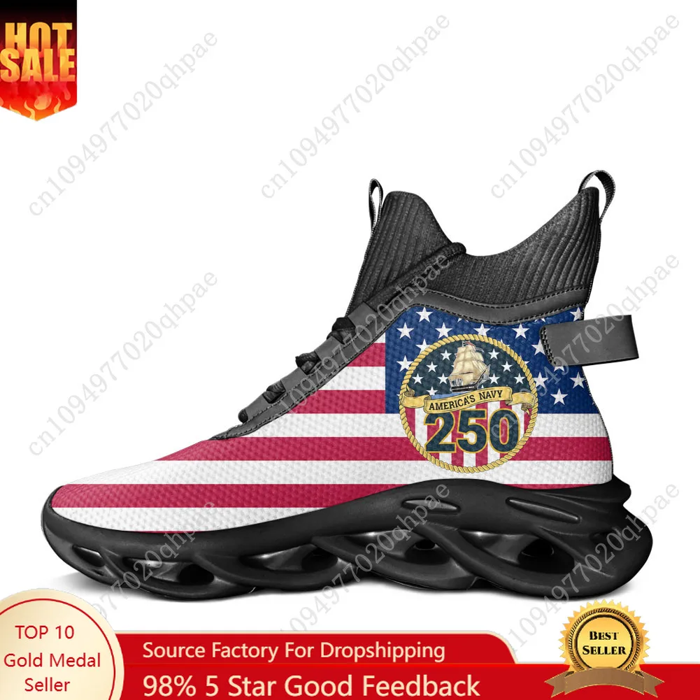

250th Anniversary United States High Top Flats Sneakers Mens Womens Sports Shoes Sneaker Lace Up Mesh Footwear Custom Made Shoe