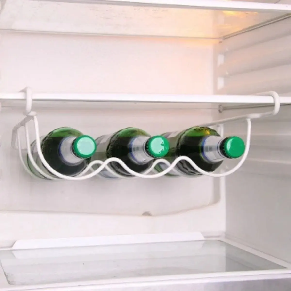 AA14 Kitchen Supplies Organizer Rack Inside Shelf Beer Wine Bottle Holder Rack Kitchen Storage Shelves Accessories Tools
